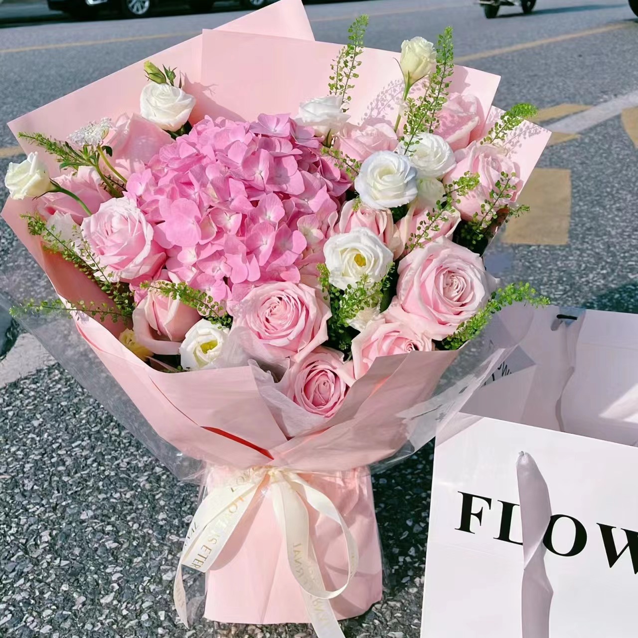 big hydrangea bouquet